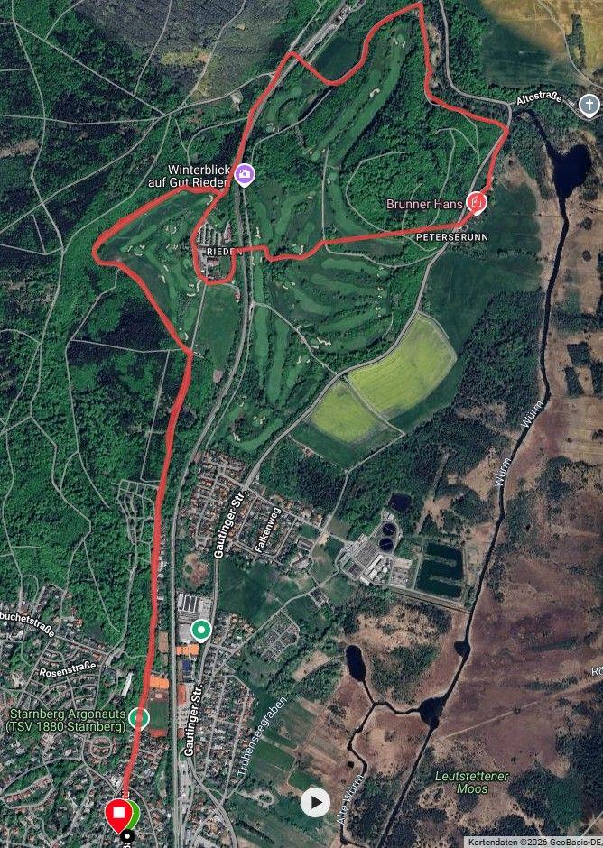 Route STA-Golfplatz